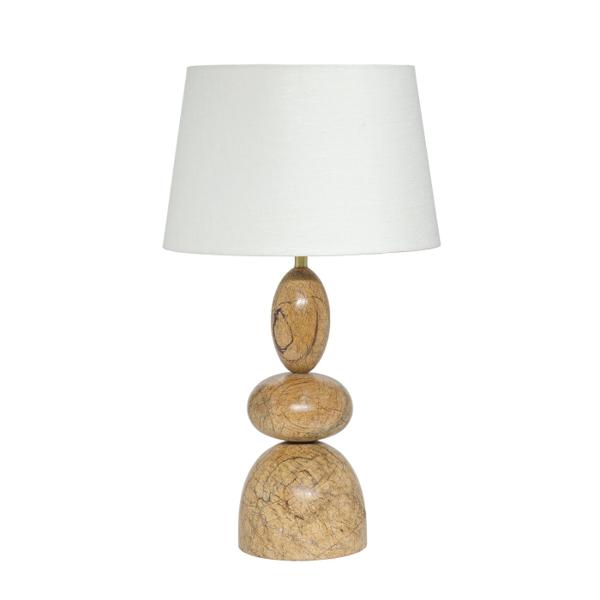 Brown marble table lamp, model ODTL-102026-18