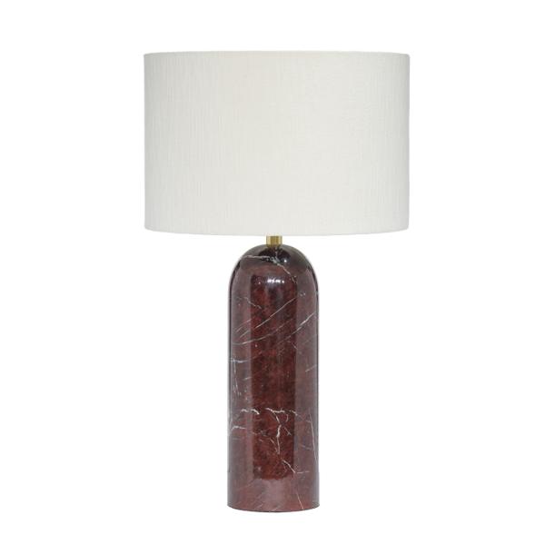 Red marble table lamp, model ODTL-102026-5